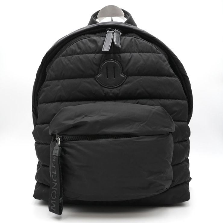 MONCLER(モンクレール)PIERRICK ピエリック バックパック リュック キルティング ナイロン ブラック シルバー金具 メンズ レディース【中古】