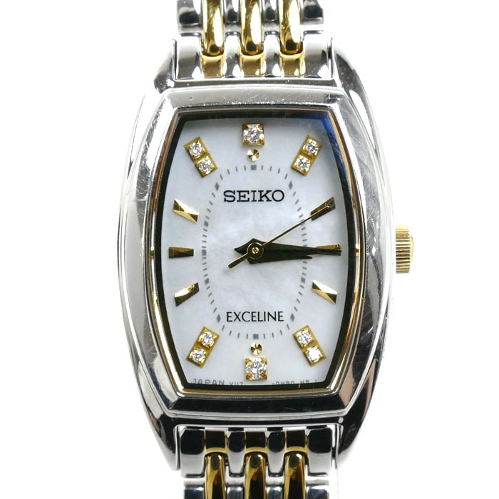 SEIKO セイコー エクセリーヌ 腕時計 ソーラー SWCQ089/V117-0DD0 レディース【中古】
