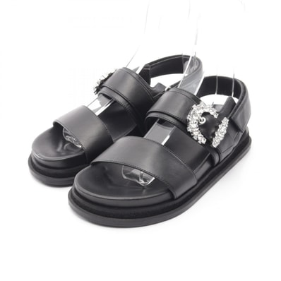 ジミーチュウ JIMMY CHOO CHERI LUG サンダル 靴 レザー レディース ブラック系 【中古】