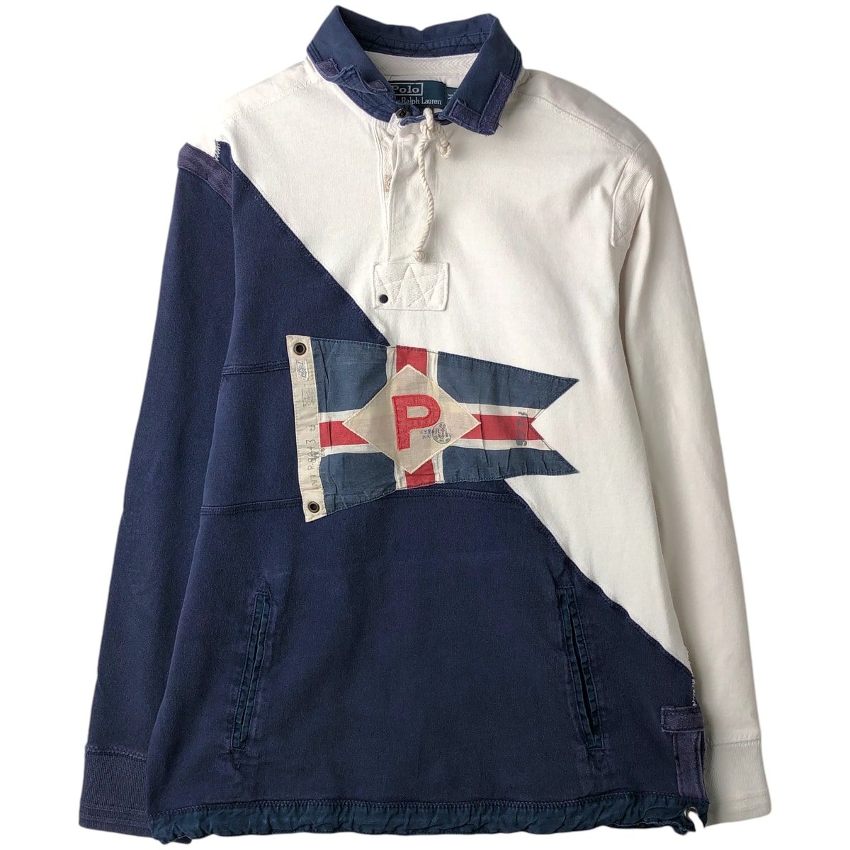 古着 ラルフローレン Ralph Lauren POLO by Ralph Lauren CUSTOM FIT 長袖 ラガーシャツ メンズM相当/eaa608176