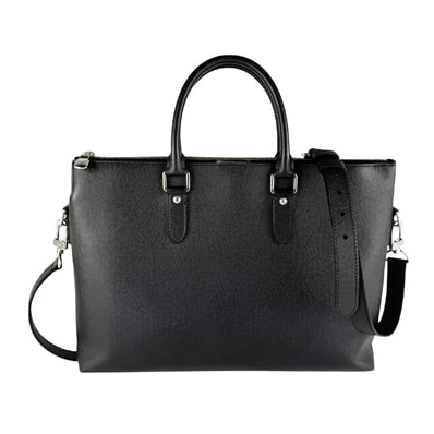 ルイ ヴィトン LOUIS VUITTON ハンドバッグ ショルダーバッグ アントン ブリーフケース タイガ ブラック シルバー メンズ M33416【中古】 z10080