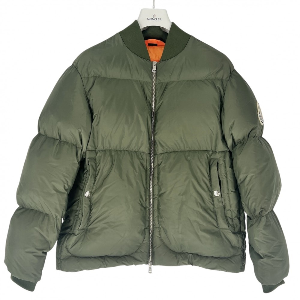 MONCLER モンクレール ダウンジャケット DIYA ダウンコート ブルゾン 1サイズ アウター アパレル 服 I20911A00159 カーキ オレンジ シルバー金具 ナイロン メンズ 秋 冬【中古品】