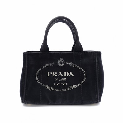 PRADA プラダ カナパ ミニ ハンドバッグ キャンバス ブラック 2way