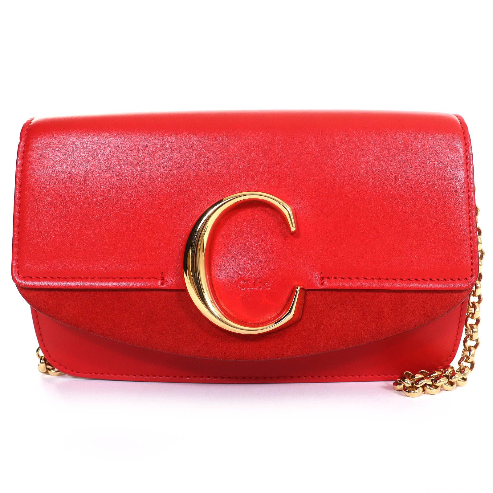 クロエ ショルダーバッグ レッド レディース CHC19SS192A37640