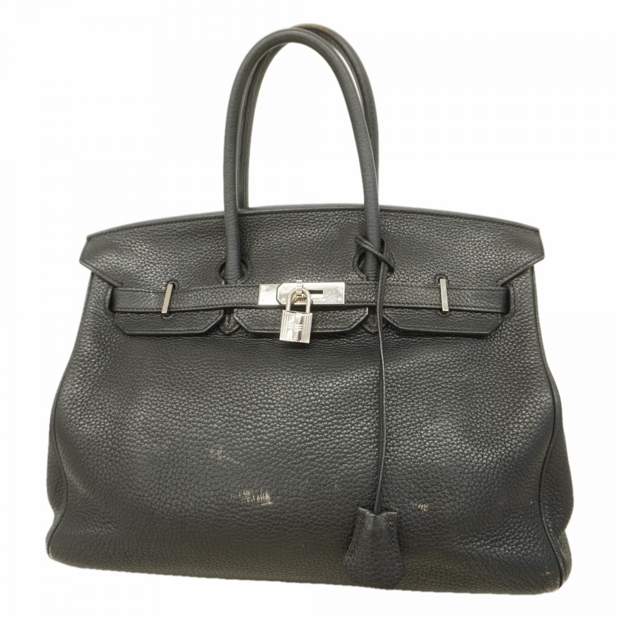 【6dc2366】エルメス ハンドバッグ バーキン35 トリヨンクレマンス ブラック シルバー金具 □N刻印【中古】レディース