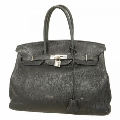 【6dc2366】エルメス ハンドバッグ バーキン35 トリヨンクレマンス ブラック シルバー金具 □N刻印【中古】レディース