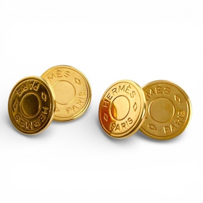 美品 エルメス カフスボタン カフリンクス ゴールド メンズ