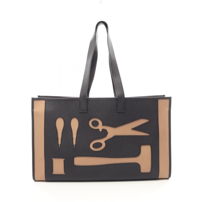 エルメス HERMES プティアッシュ キャバン エトゥープ トートバッグ バッグ レザー キャンバス トワルオフィシエ トゴ エトゥープ レディース グレー系 【中古】