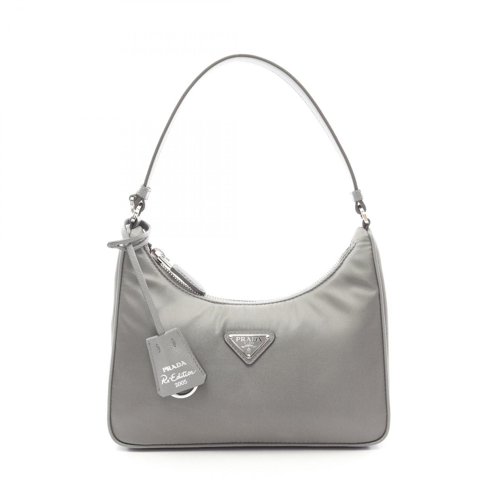 プラダ PRADA TESSUTO+SAFFIANO ハンドバッグ バッグ ナイロン サフィアーノレザー レディース グリーン系 1N204XR064F0048 【新品】