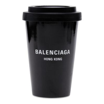 バレンシアガ Hong Kong 香港 コーヒーカップ タンブラー 666275 ブラック 陶器 レディース BALENCIAGA 【中古】