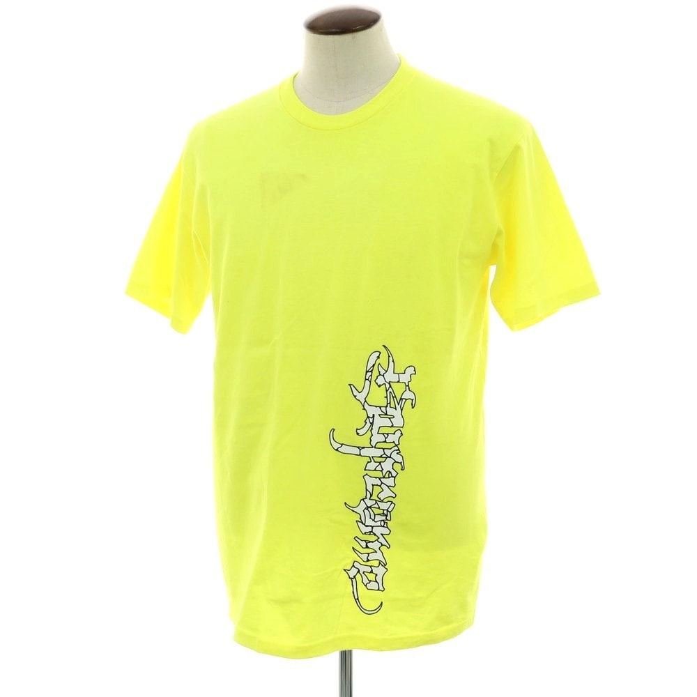 【中古】シュプリーム Supreme 2024年秋冬 Satan Tee コットン 半袖Tシャツ 蛍光イエロー【サイズL】【メンズ】