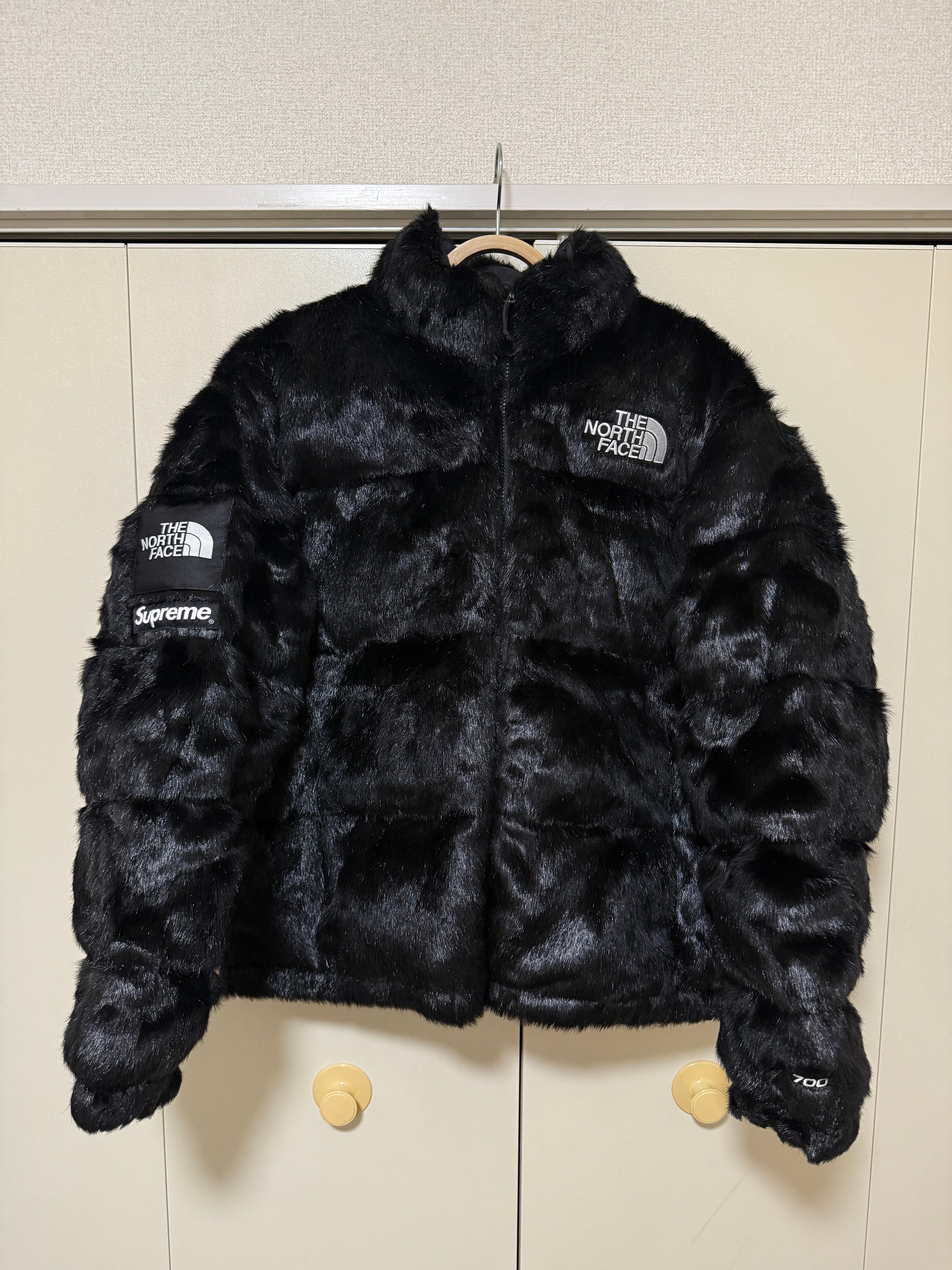 Supreme x The North Face Faux Fur Nuptse Jacket "Black"