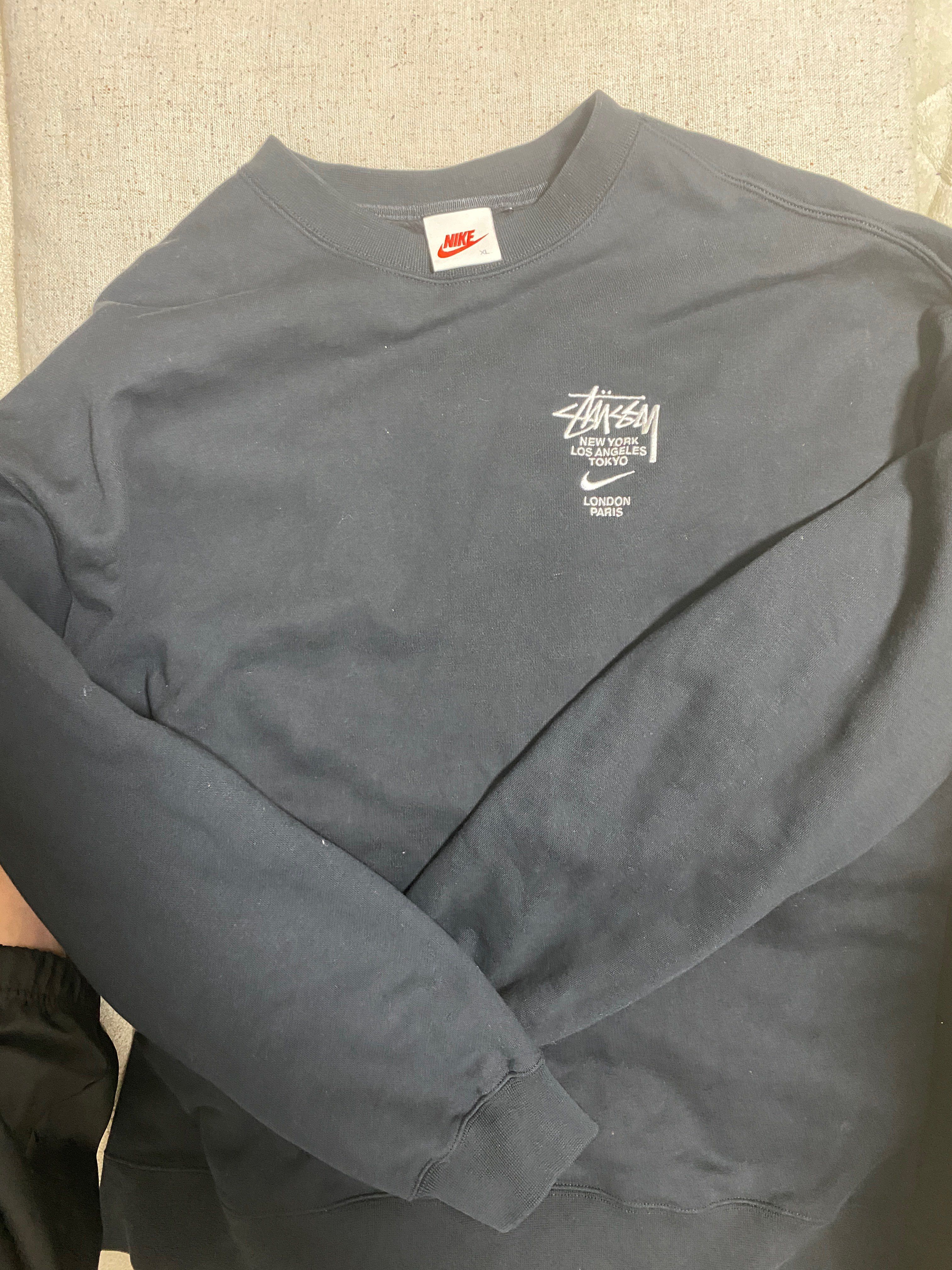 Nike x Stussy International Crewneck Sweatshirt (US Size) "Black" DC4198-010