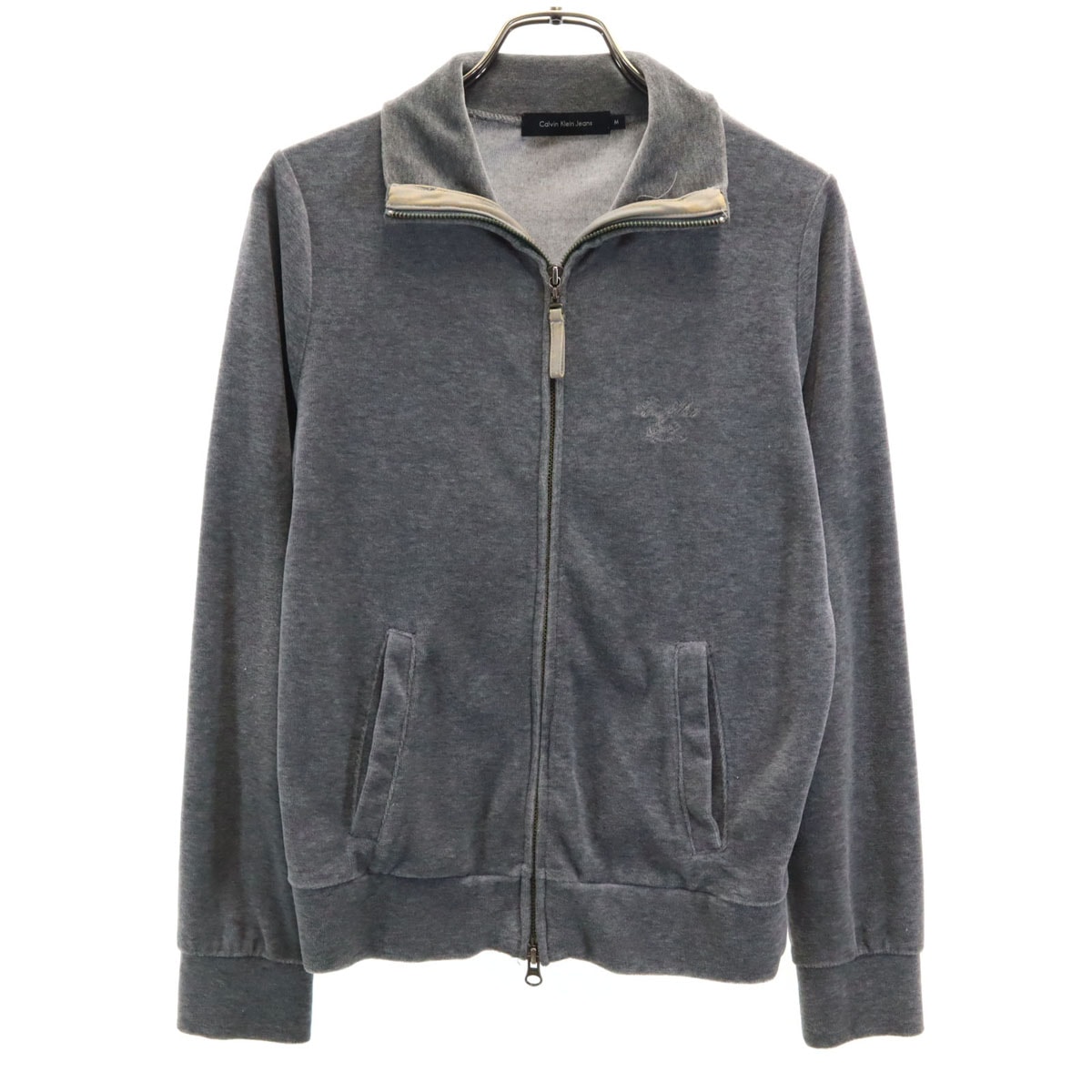 Calvin klein Jeans カルバンクラインジーンズ ベロア ジャケット M グレー