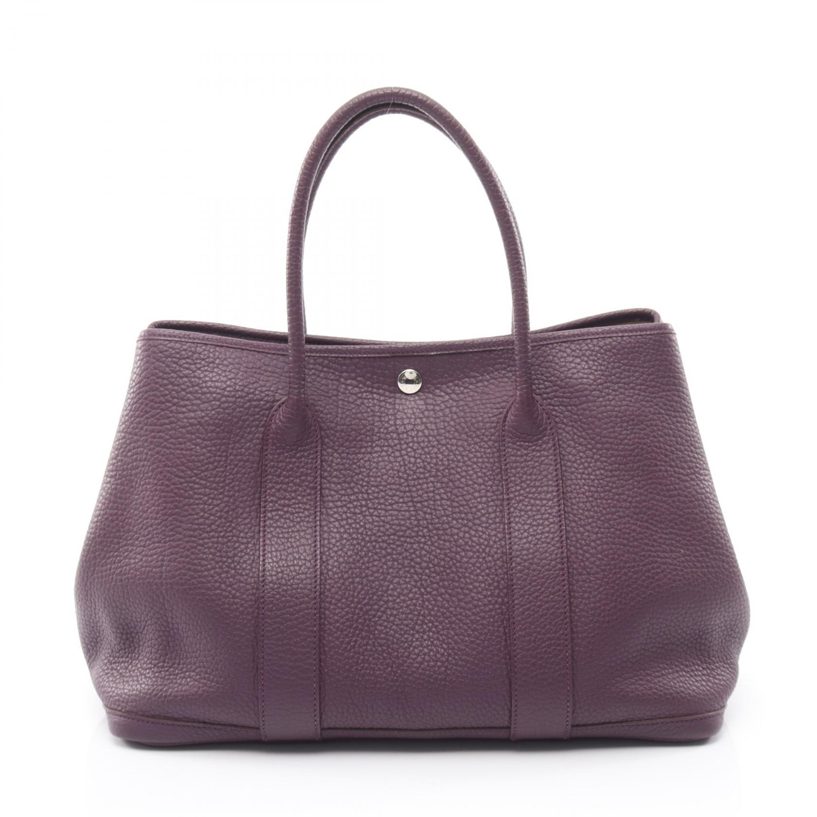 エルメス HERMES ガーデンパーティPM カシス トートバッグ バッグ フィヨルド フィヨルド □P刻印(2012年製造) レディース パープル系 【中古】