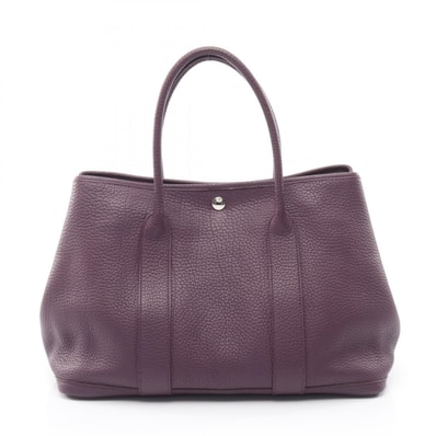 エルメス HERMES ガーデンパーティPM カシス トートバッグ バッグ フィヨルド フィヨルド □P刻印(2012年製造) レディース パープル系 【中古】