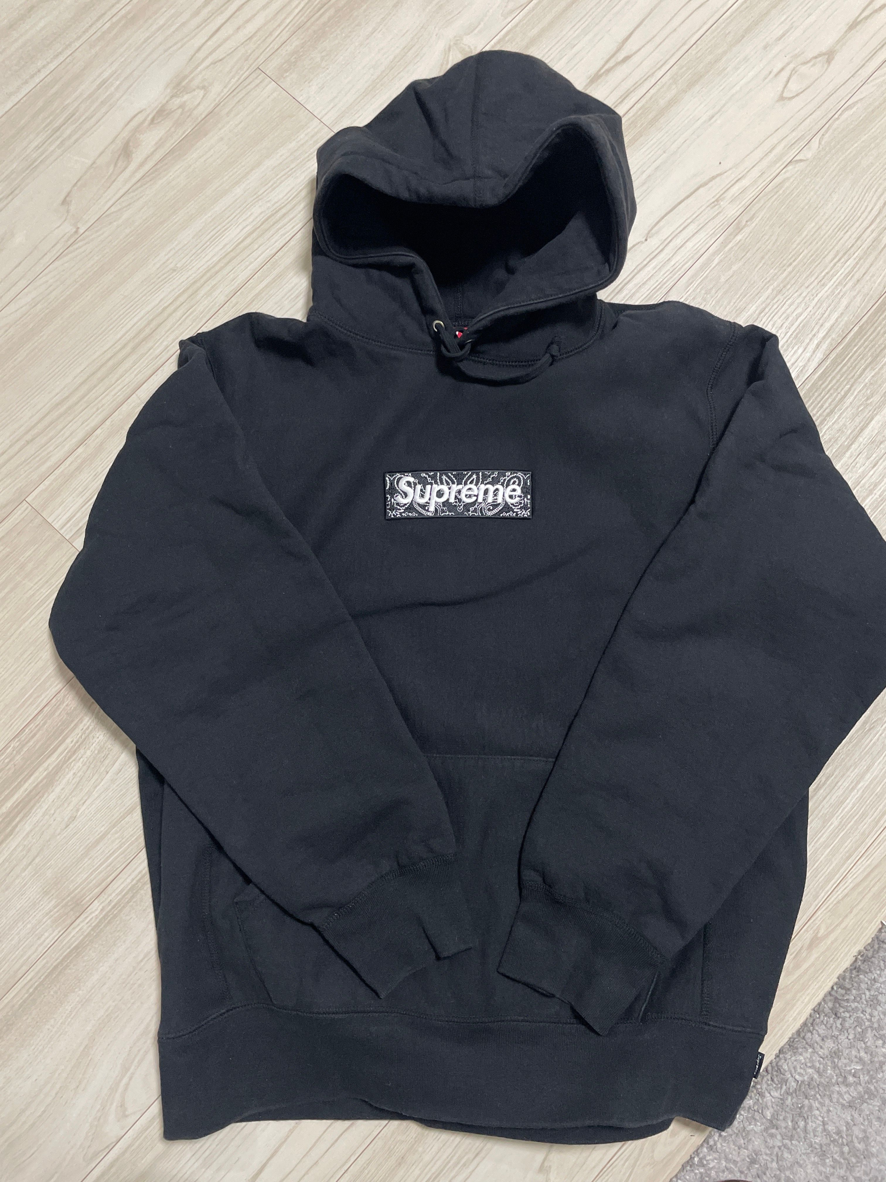 Supreme Bandana Box Logo Hooded Sweatshirt "Black"