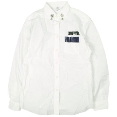 TOGA Odds&Ends トーガ オッズアンドエンズ METAL L/S SHIRT メタルパーツロングスリーブシャツ OE52-FJ007 1 WHITE 長袖 リメイク トップス g13849
