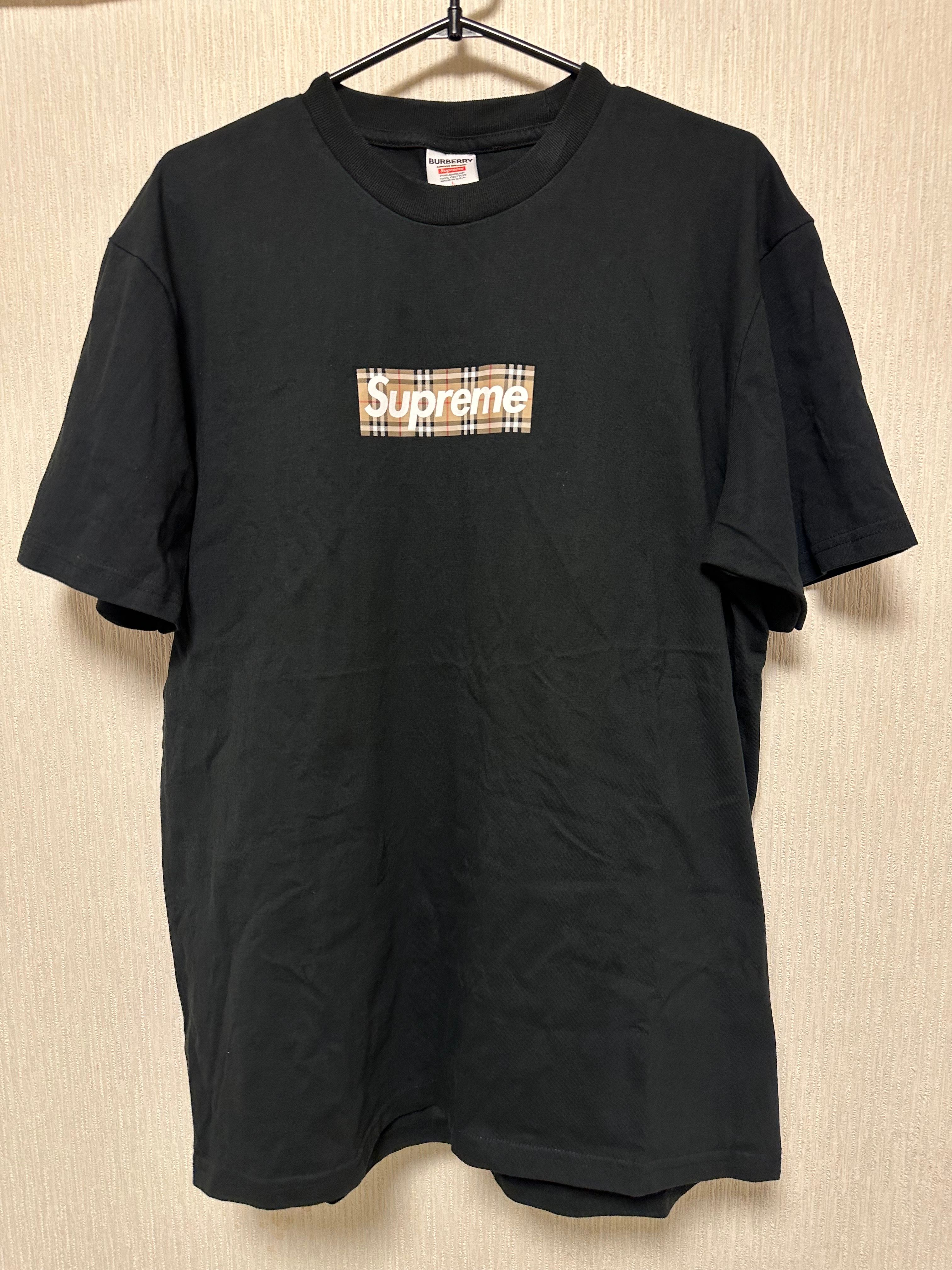 シュプリーム バーバリー ボックス ロゴ Tシャツ "ブラック"