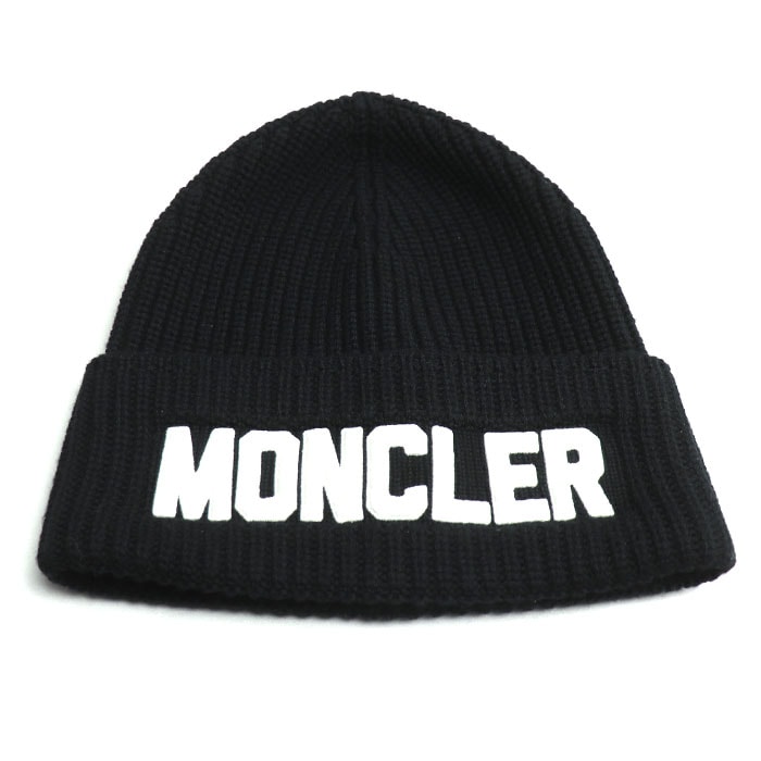 MONCLER モンクレール ニットキャップ ブラック I20933B00049 M1131 ユニセックス【中古】