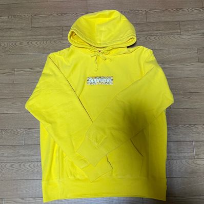 Supreme Bandana Box Logo Hooded Sweatshirt "Yellow"