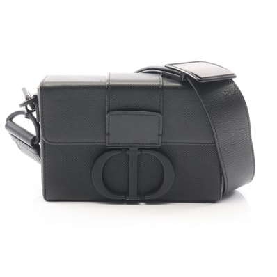 ディオール Dior 30 MONTAIGNE モンテーニュ ボックス ショルダーバッグ バッグ レザー レディース ブラック系 【中古】