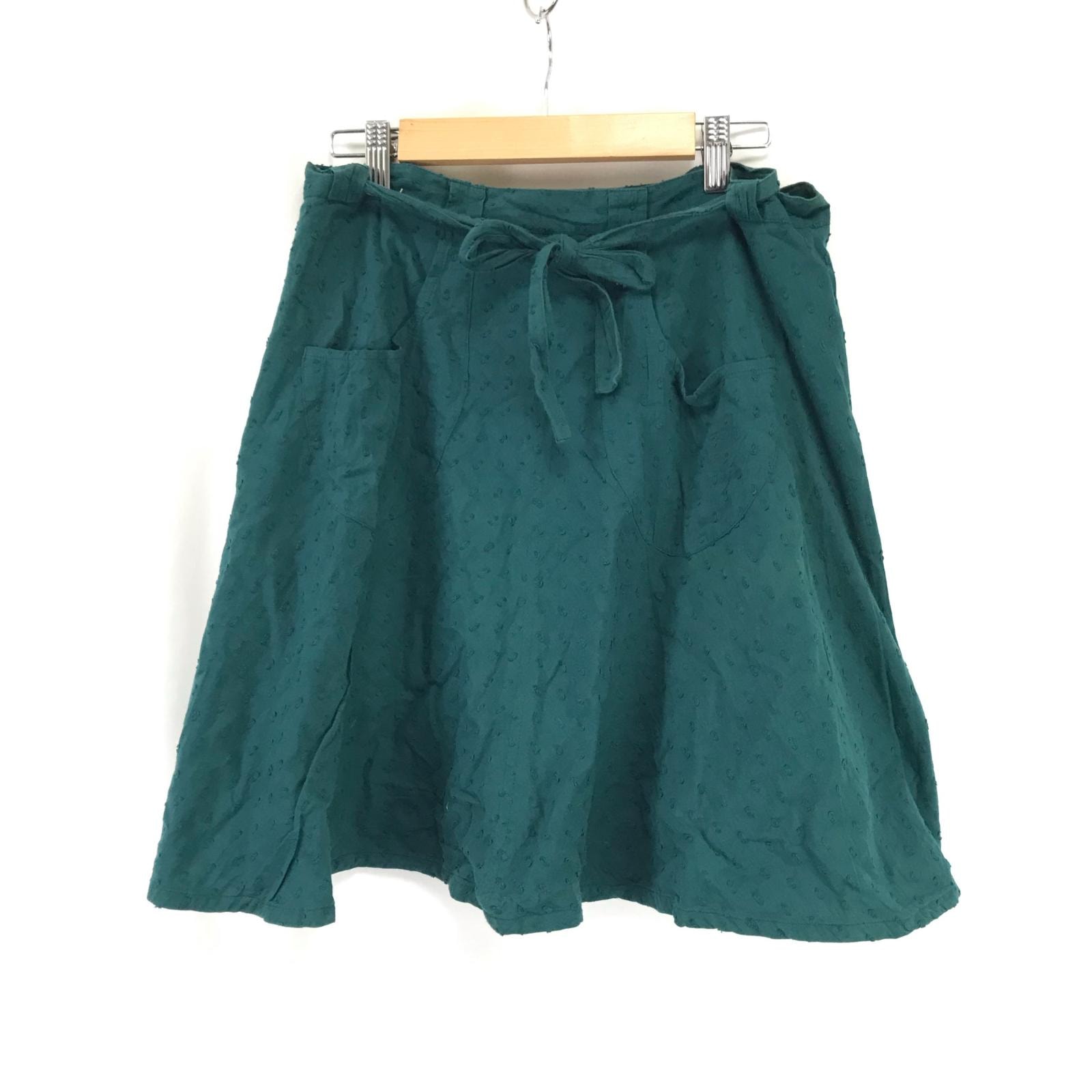 A.P.C.【アーペーセー】ミニ丈/巻きスカート【S/緑/green】コットン/ドット柄/skirt◆BJ106-h