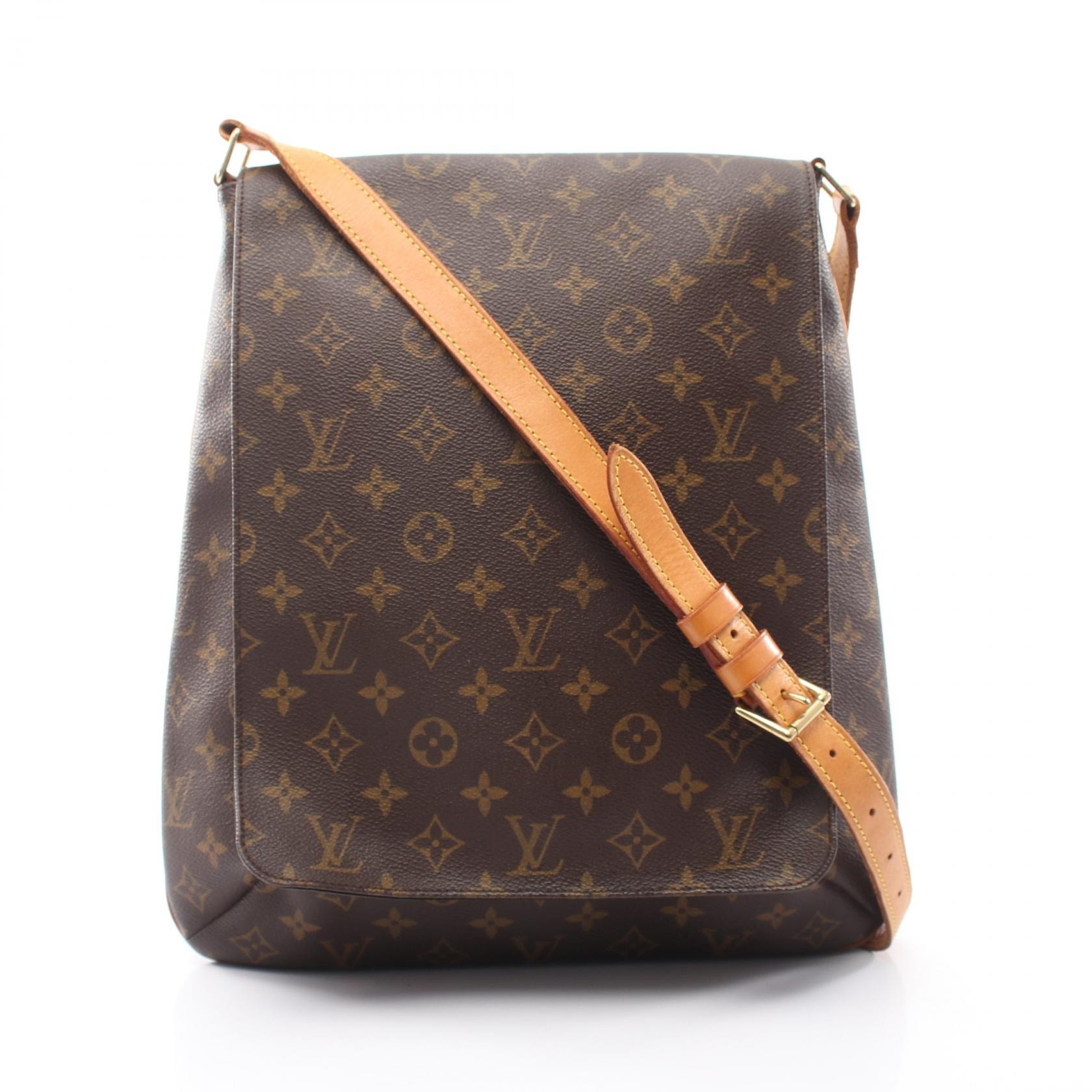 ルイ・ヴィトン LOUIS VUITTON ミュゼット ショルダーバッグ バッグ PVCコーティングキャンバス レザー モノグラム レディース ブラウン系 M51256 【中古】