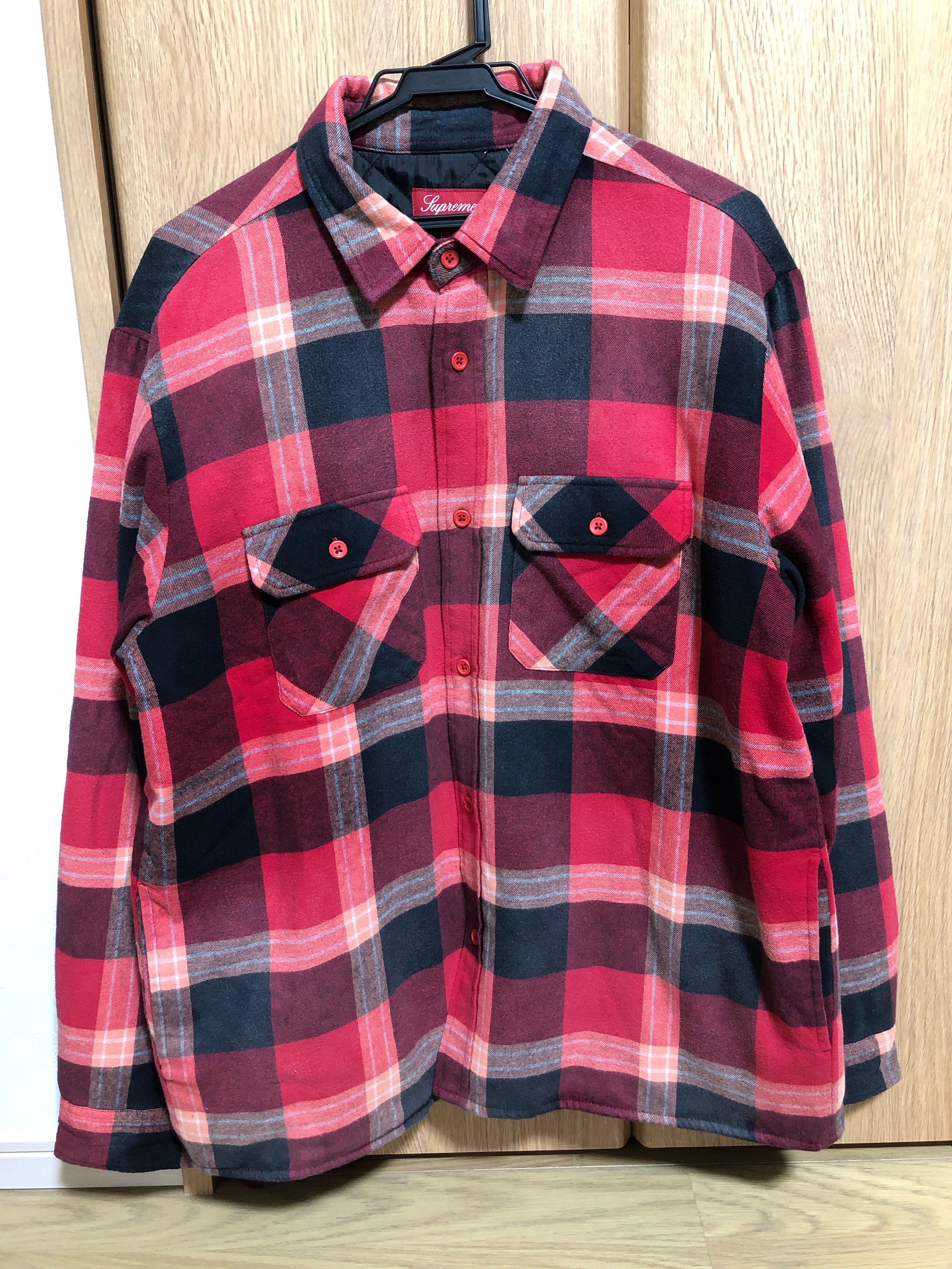 Supreme Quilted Flannel Shirt "Red"