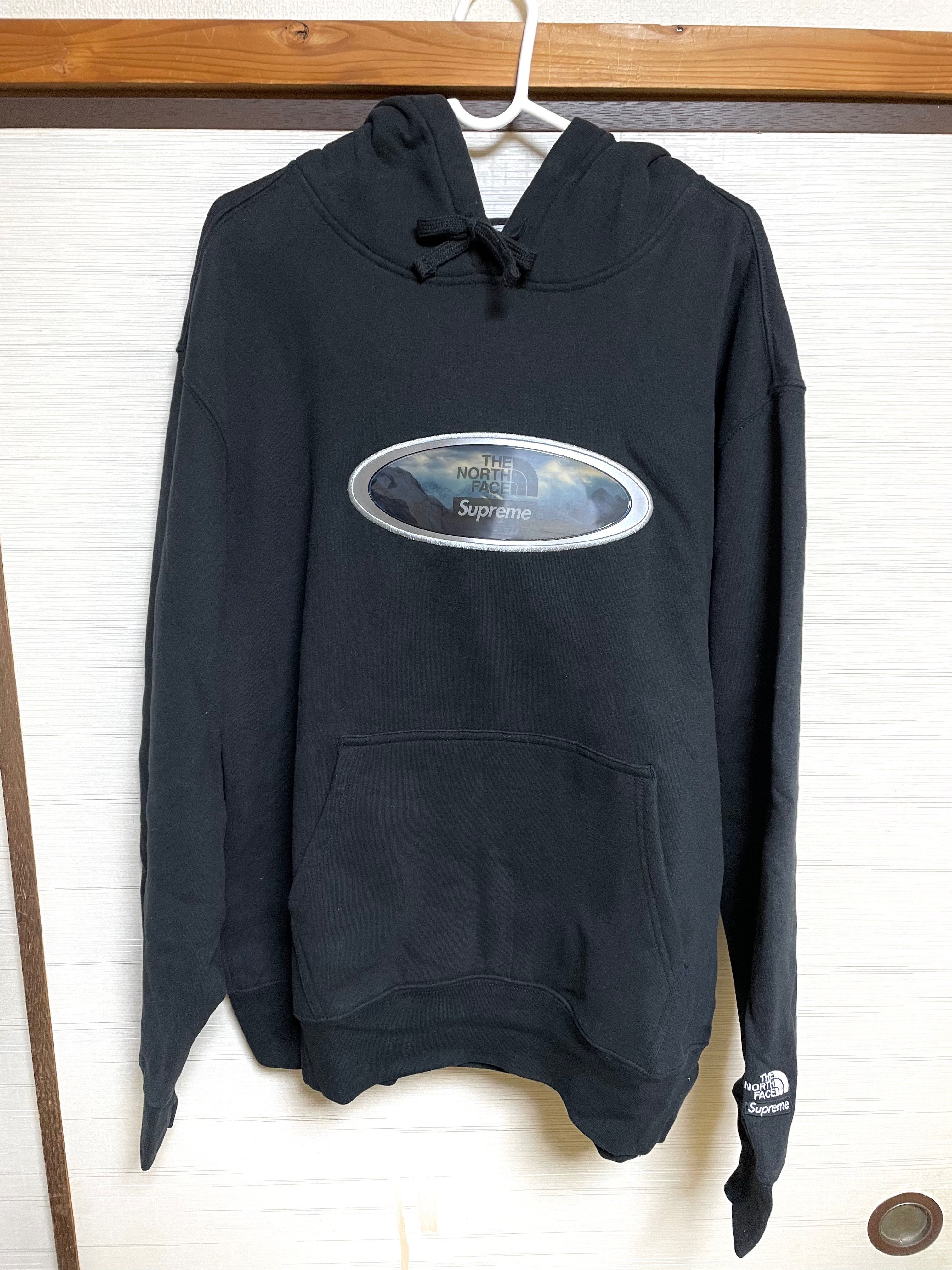 Supreme x The North Face Lenticular Mountains Hooded Sweatshirt "Black"