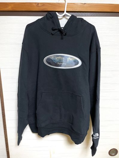 Supreme x The North Face Lenticular Mountains Hooded Sweatshirt "Black"