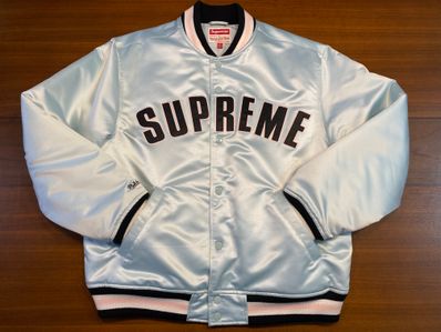 Supreme / Mitchell & Ness® Satin Varsity Jacket "Blue"
