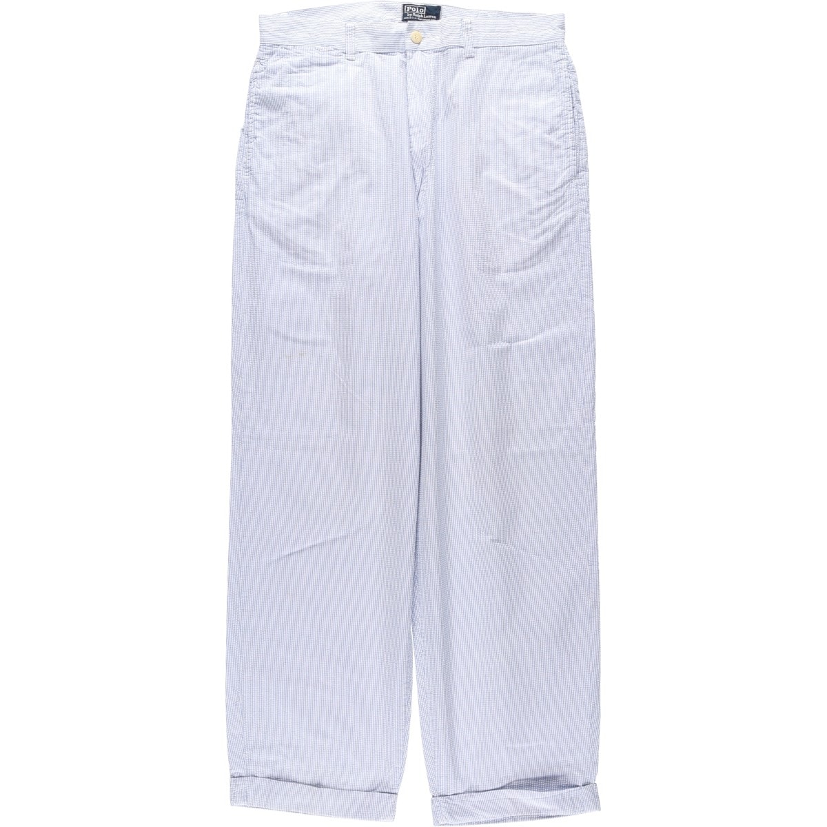 古着 90年代 ラルフローレン Ralph Lauren POLO by Ralph Lauren シアサッカー ストライプ柄 スラックスパンツ USA製 メンズw31相当/eaa569880