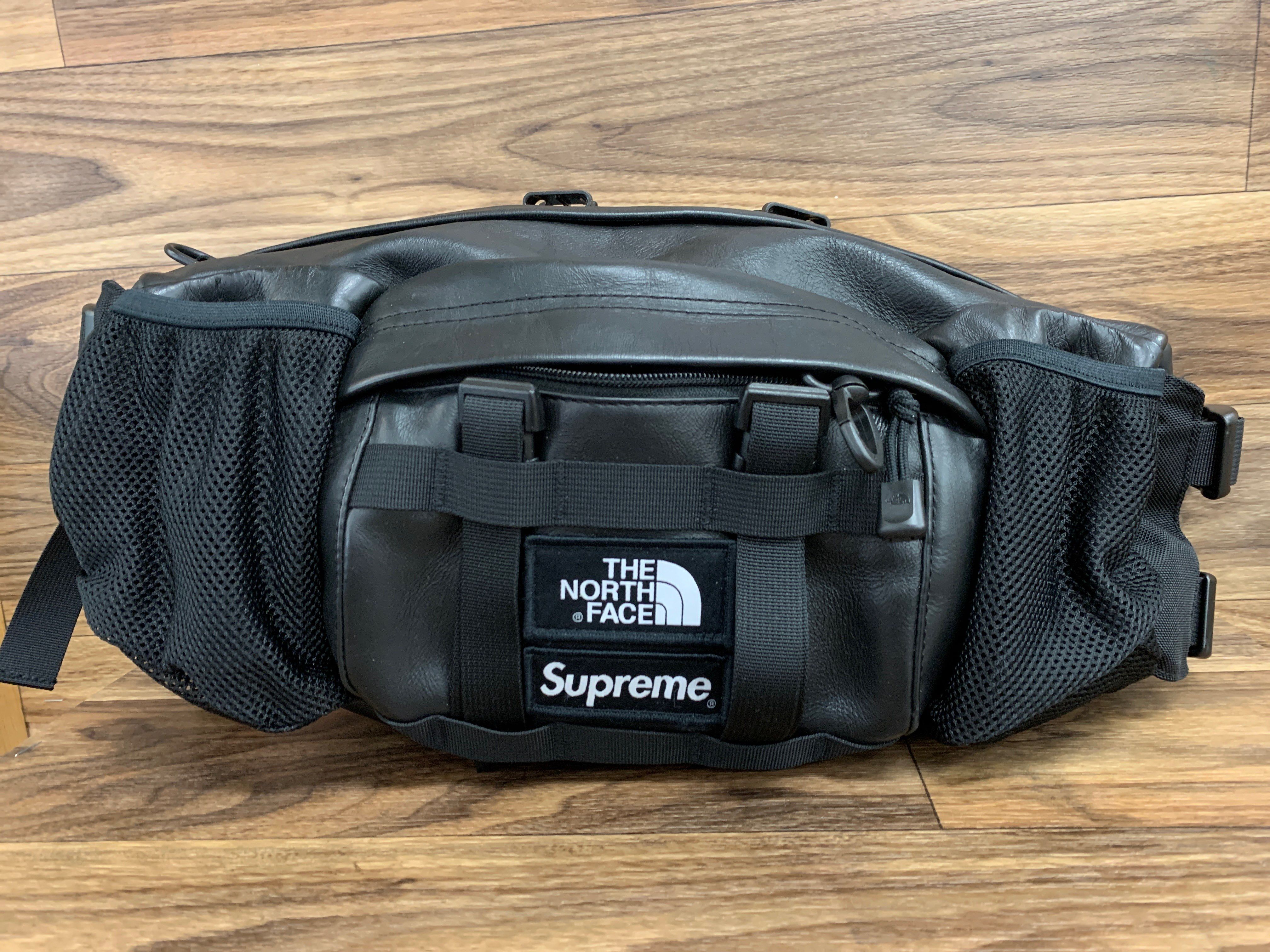 Supreme x The North Face Leather Mountain Waist Bag "Black"