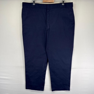 古着 ディッキーズ Dickies パンツ チノパン ストレート ジッパーフライ 大きいサイズ スラックス 874 w44 L30 ネイビー系 メンズ