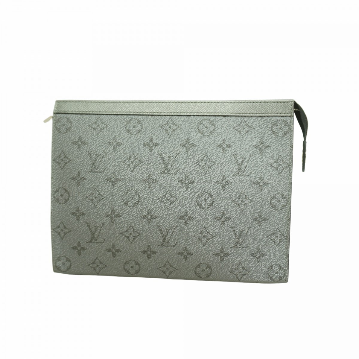 【6dd4613】ルイヴィトン クラッチバッグ タイガラマ ポシェットヴォワヤージュMM M30840 シルバー【中古】メンズ