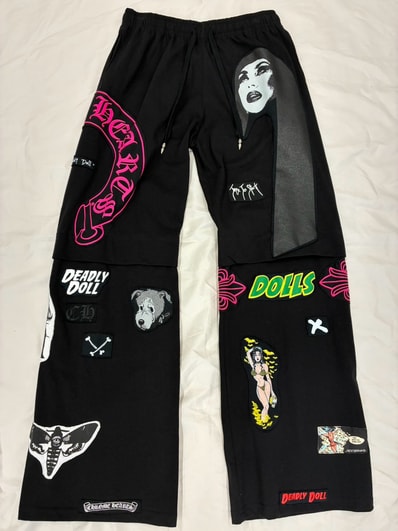 【Chrome Hearts】デッドリードール マックスフィールド限定 1 of 1 パッチワークパンツ