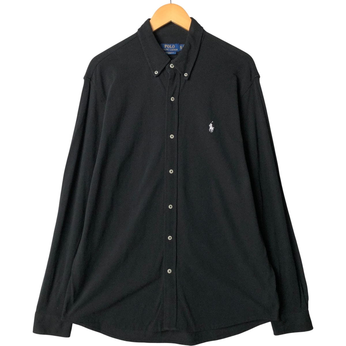 古着 ラルフローレン Ralph Lauren POLO RALPH LAUREN FEATHERWEIGHT MESH 鹿の子 長袖 ボタンダウンシャツ メンズXL相当/eaa584537