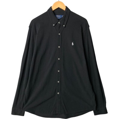 古着 ラルフローレン Ralph Lauren POLO RALPH LAUREN FEATHERWEIGHT MESH 鹿の子 長袖 ボタンダウンシャツ メンズXL相当/eaa584537