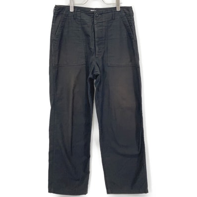 シオタ PTLM-134 ブラック スビンコットン ムラ糸バックサテン ベイカーパンツ 6