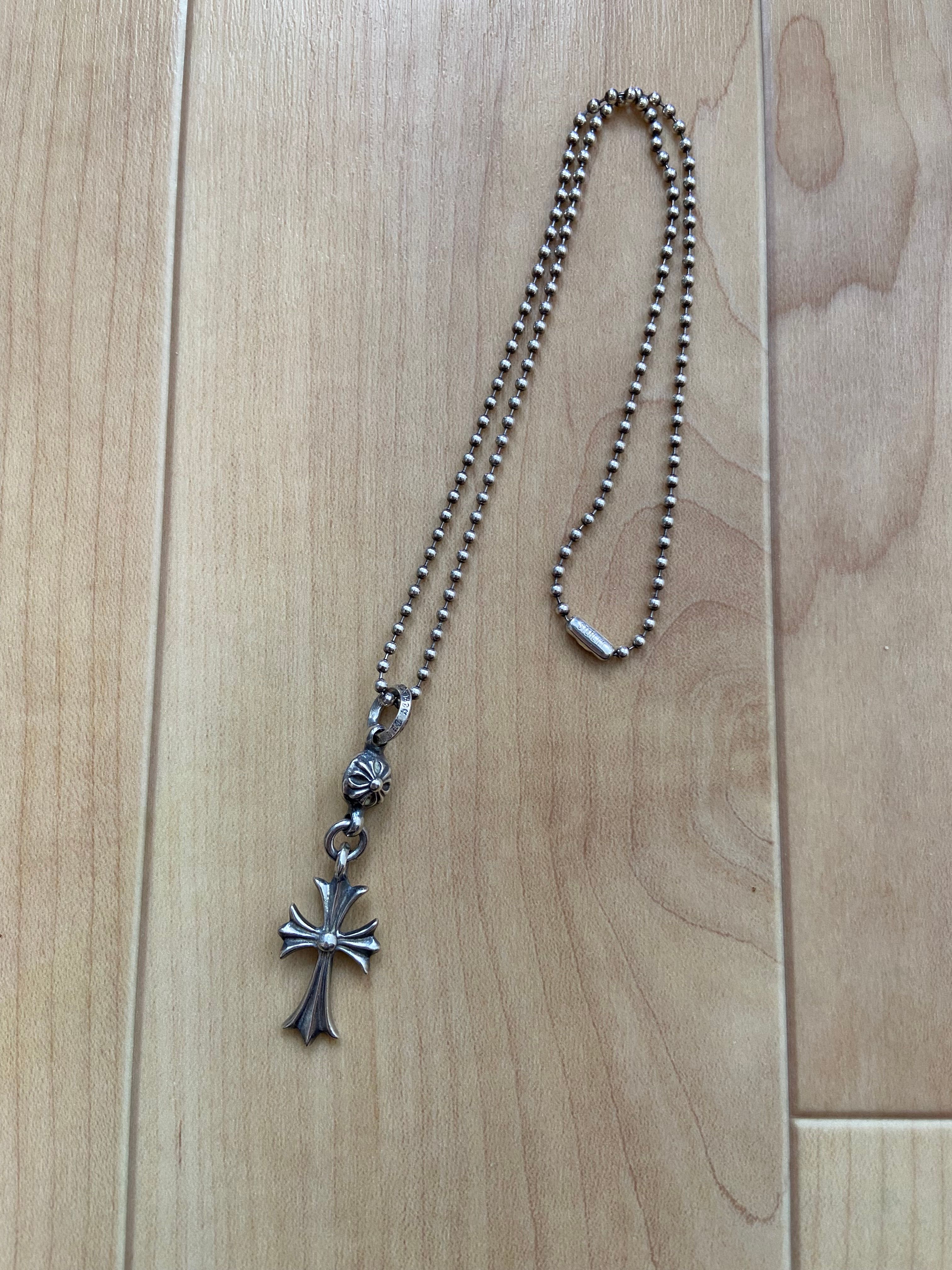 Chrome Hearts 1 Ball Tiny CH Cross Charm "Silver"