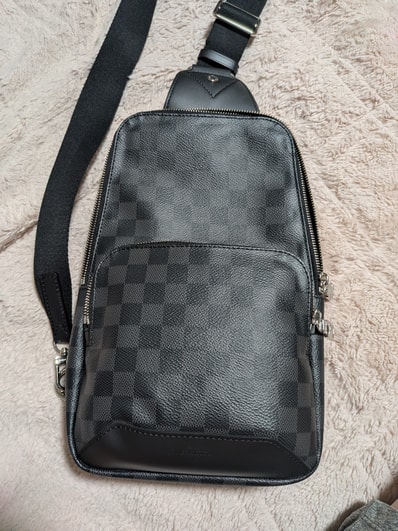 LOUIS VUITTON(ルイヴィトン)アヴェニュー・スリングバッグ ダミエ・グラフィット ボディバッグ ショルダーバッグ ブラック メンズ