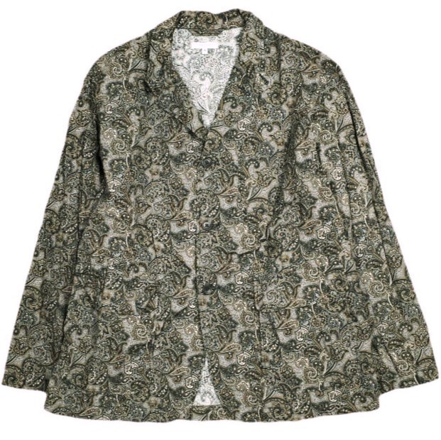 Engineered Garments エンジニアードガーメンツ アメリカ製 Loiter Jacket Paisley Print ロイタージャケット ペイズリープリント S Black/Brown テーラード アウター g25185
