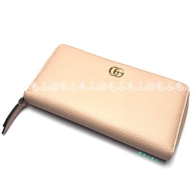 GUCCI Leather Zip Around Wallet "Light Pink"