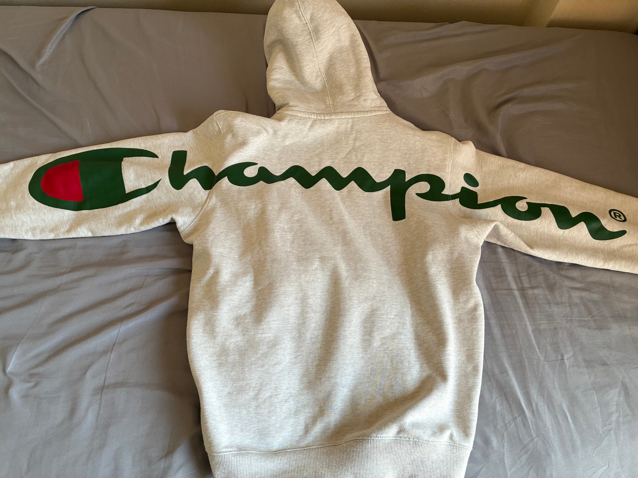 Supreme x Champion Hooded Sweatshirt "Ash Grey"