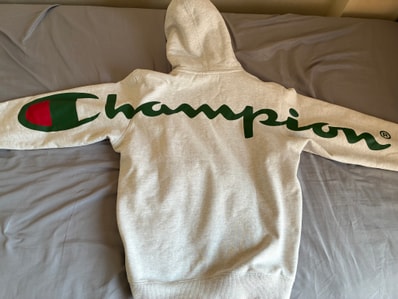 Supreme x Champion Hooded Sweatshirt "Ash Grey"