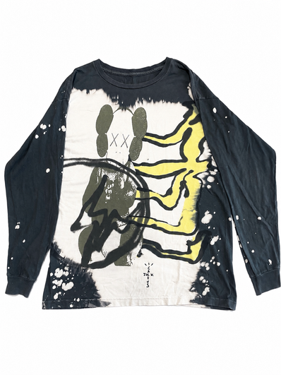 Travis Scott Cactus Jack x KAWS For Fragment L S Tee "Gray"