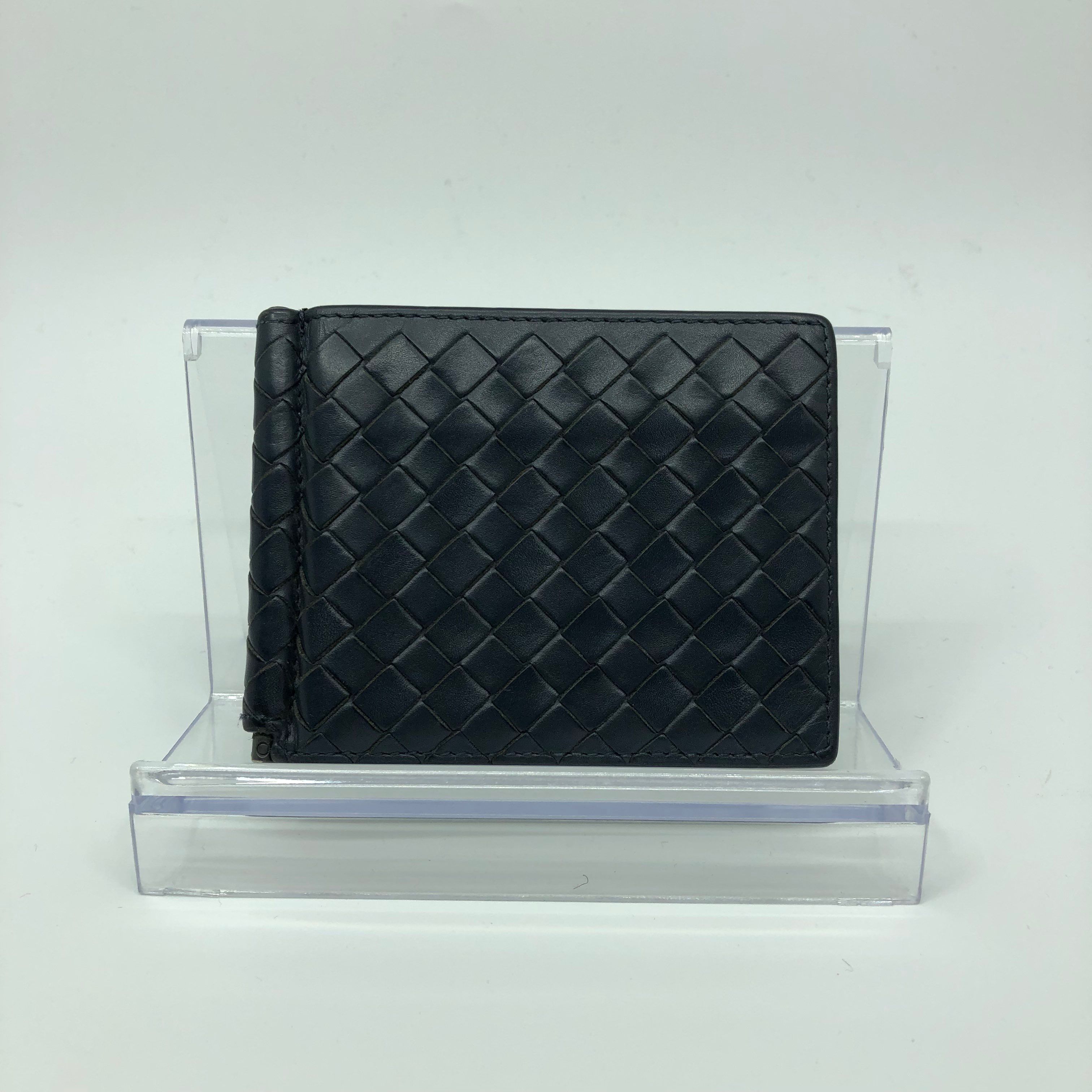Bottega Veneta Intrecciato Leather Wallet "Black"