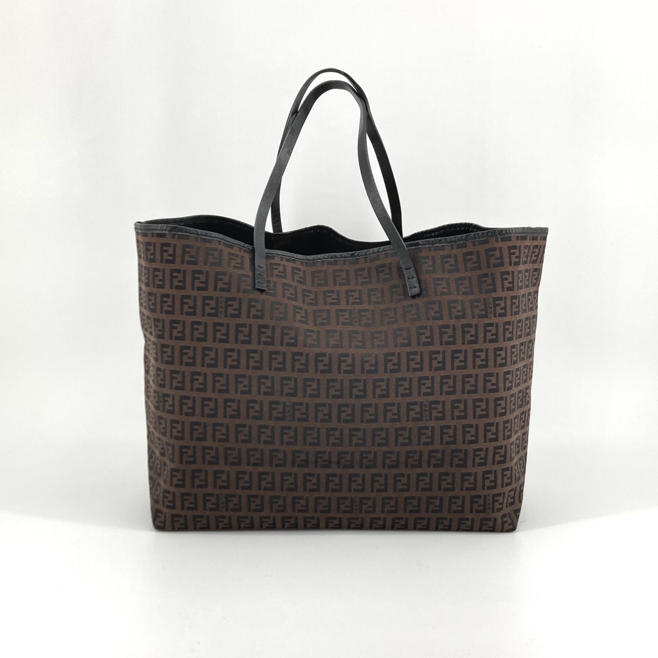 FENDI(フェンディ) ズッキーノ キャンバス  / レザー 8BH005 トートバッグ ブラウン×ブラック
