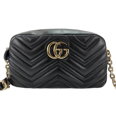 グッチ GUCCI レザー GGマーモント ショルダーバッグ【中古】